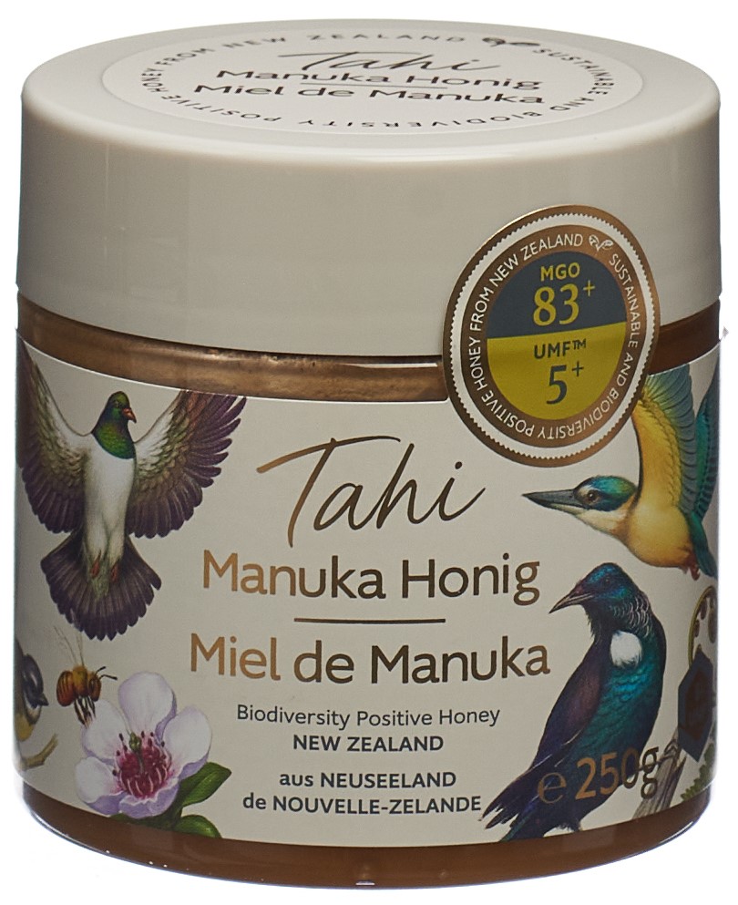 Tahi Manuka Honig UMF 5 + MGO 83 + deutsch/französisch Topf 250 g