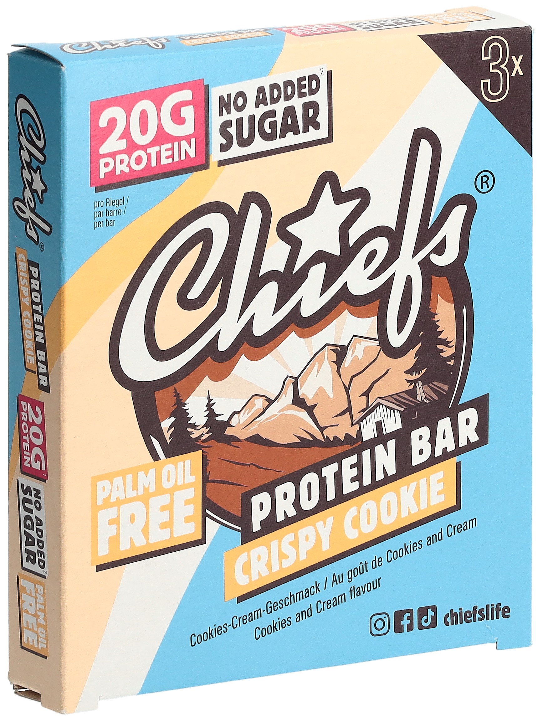 CHIEFS Protein Bar Crispy Cookie 3 x 55 g