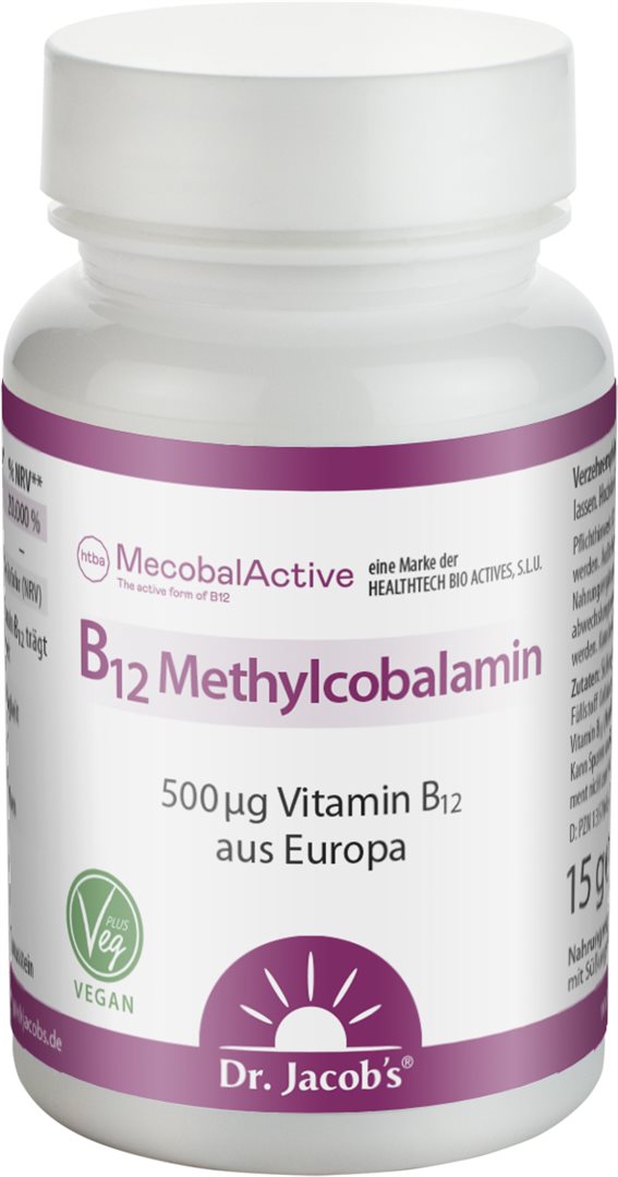 Dr. Jacobs Vitamin B12 Methylcobalamin Lutschtabl hochdosiert vegan Ds 60 Stk