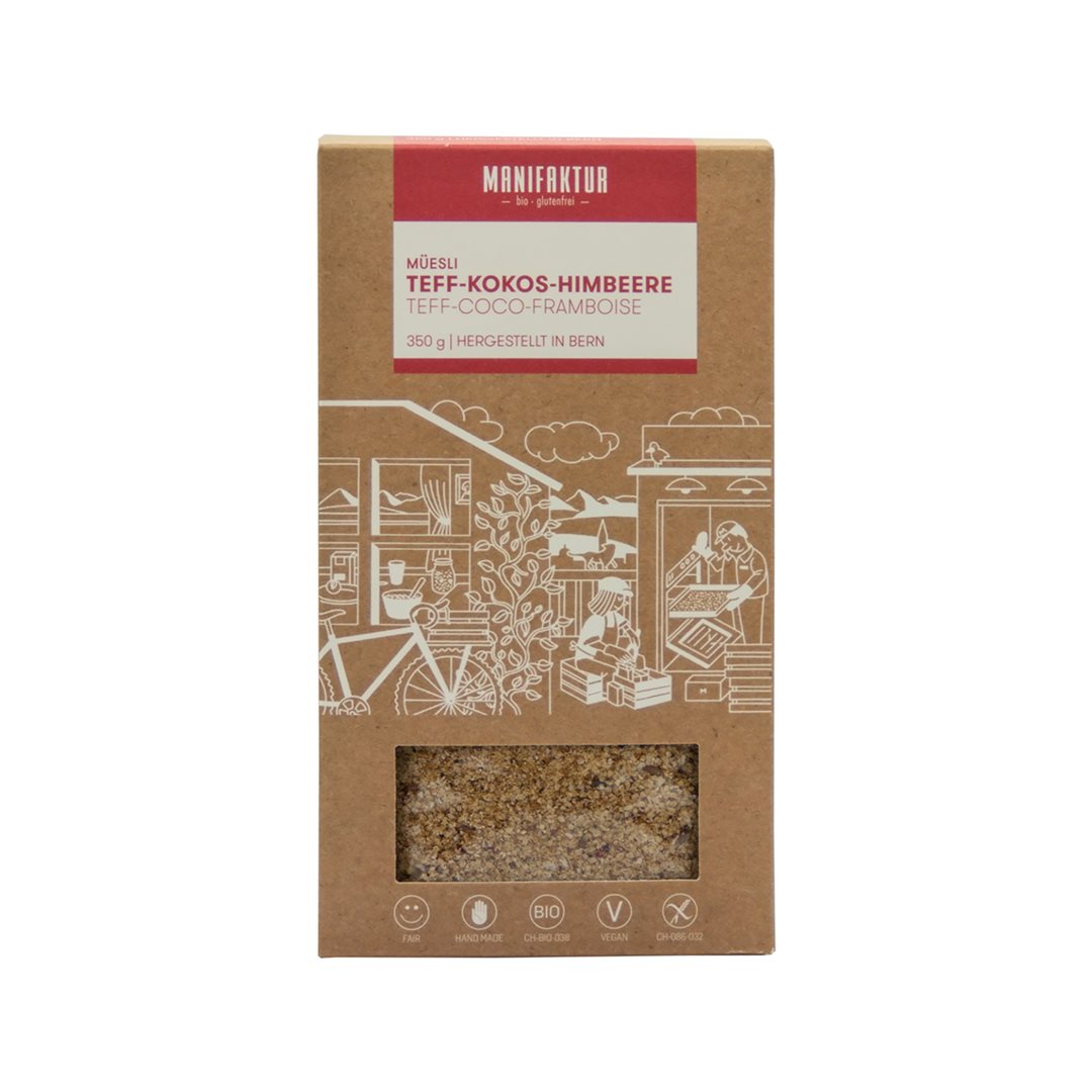 Manifaktur Müesli Teff-Kokos-Himbeere Bio Btl 350 g