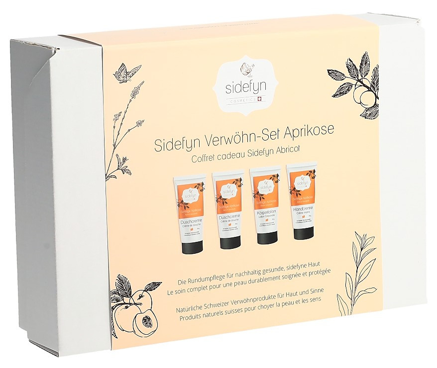 SIDEFYN Geschenkset Verwöhnset Aprikose Box x 2 Stk