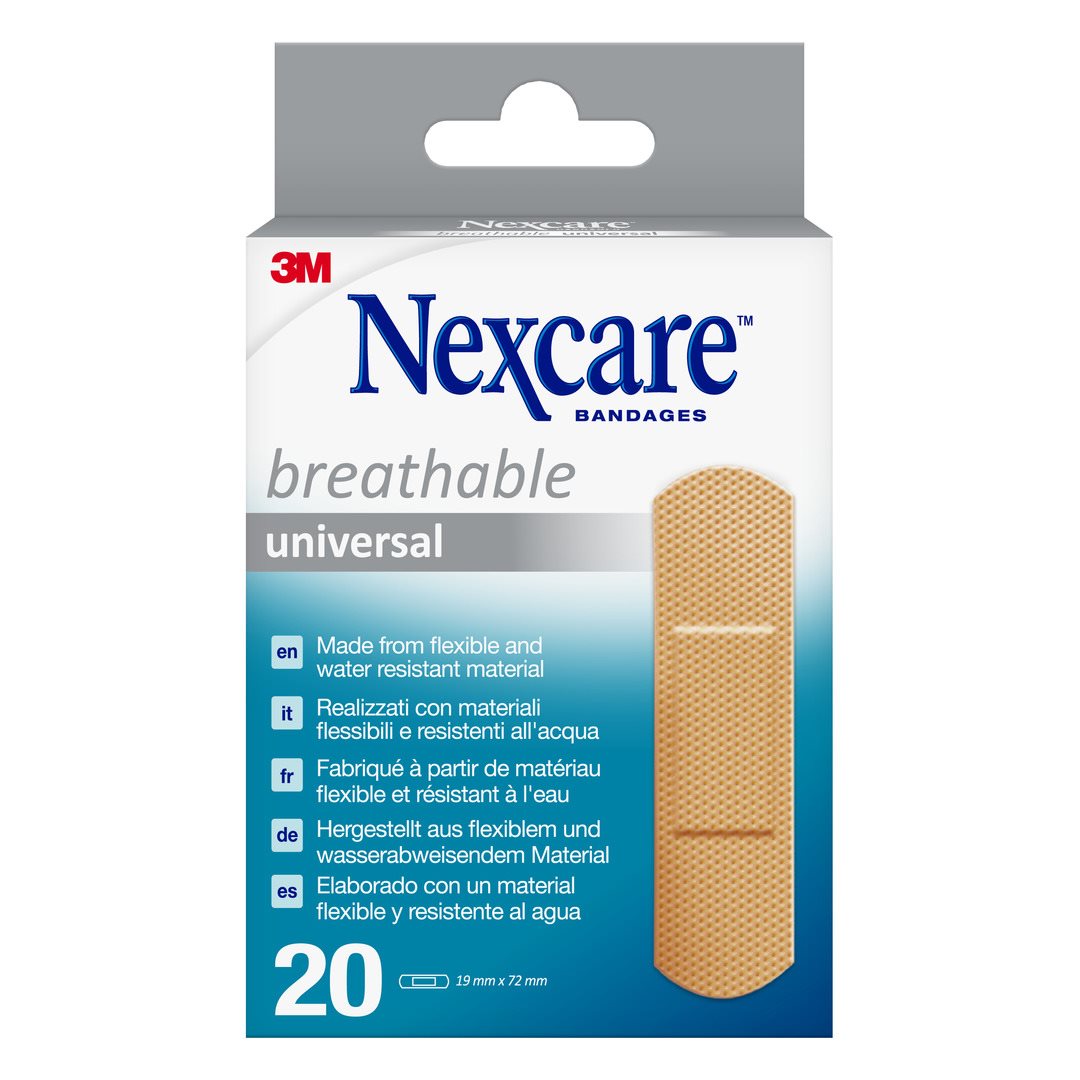3M Nexcare Breathable universal Pflaster 19x72mm 20 Stk