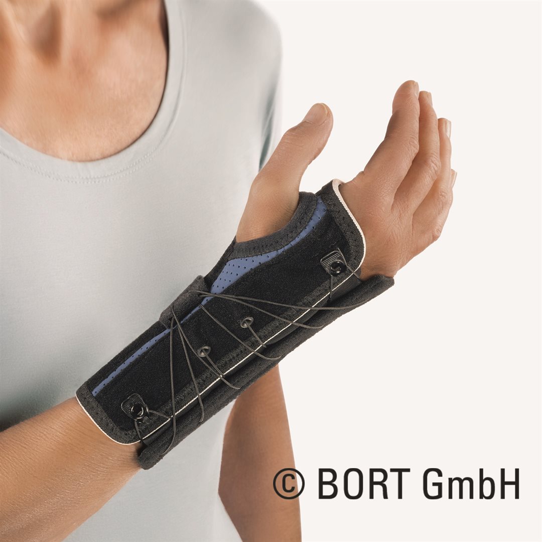Bort Generation Handgelenkorthese S mit Schnürung links blau