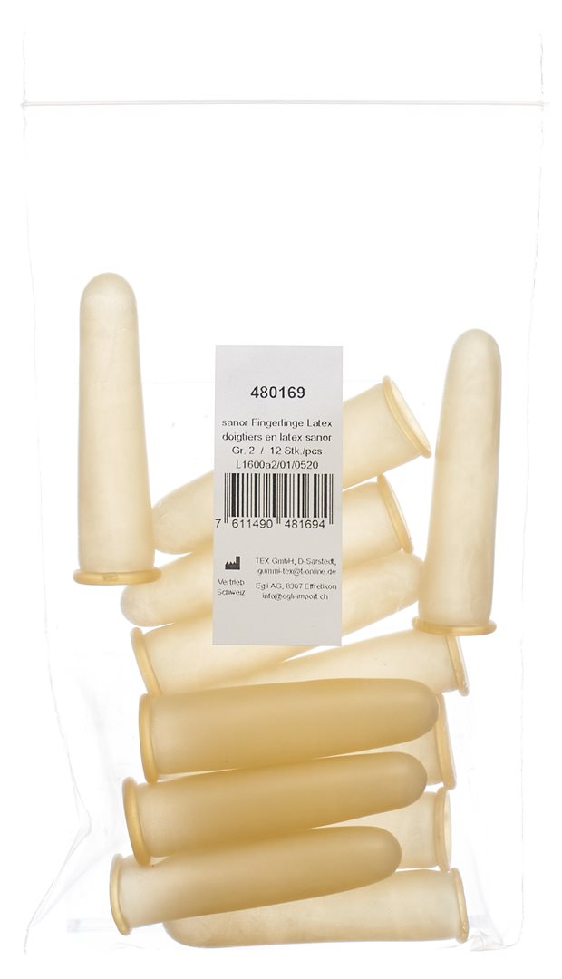 Sanor Fingerling Latex Gr2 gepudert leicht Btl 12 Stk