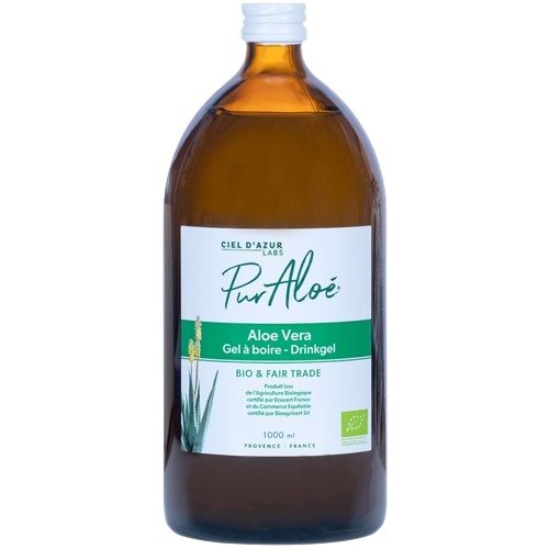 PUR ALOE Aloe Vera Gel Trinken Bio 1 lt x 2 Stk