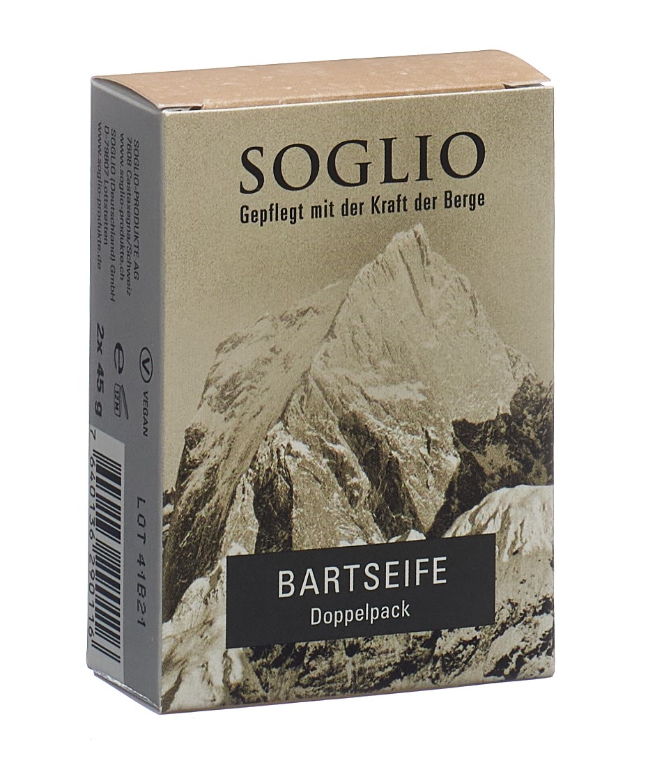 SOGLIO Bartseife ohne Dose 2 x 45 g x 3 Stk