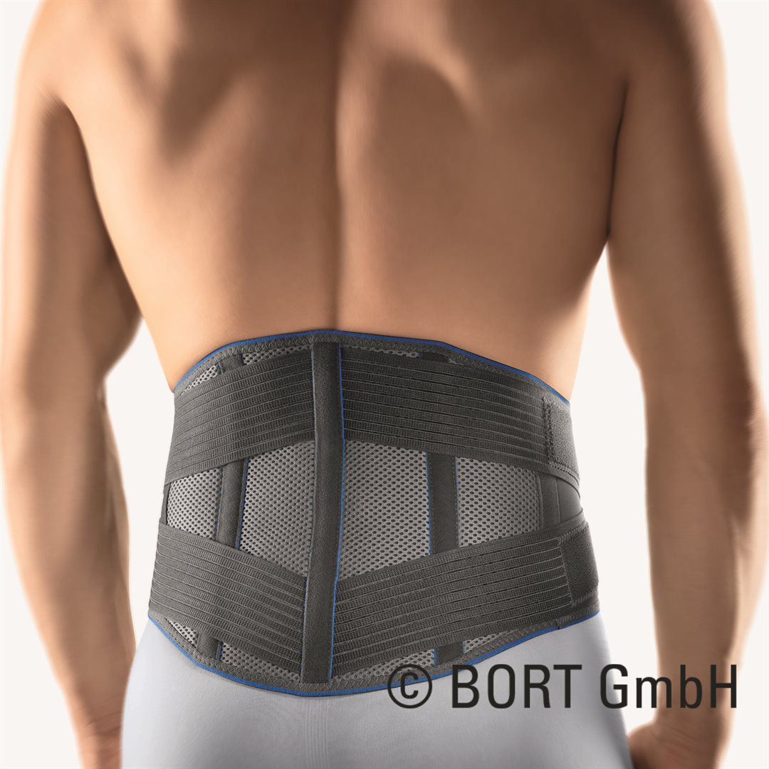 Bort Vario bandage dos avec pelote M gris