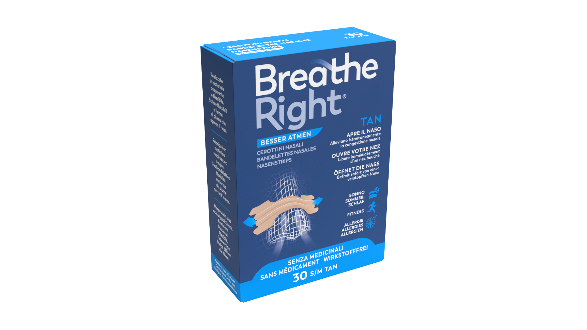 Breathe Right Nasenpflaster TAN S/M 30 Stk